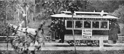Old Horse drawn trolley in Lokcport before 1900.